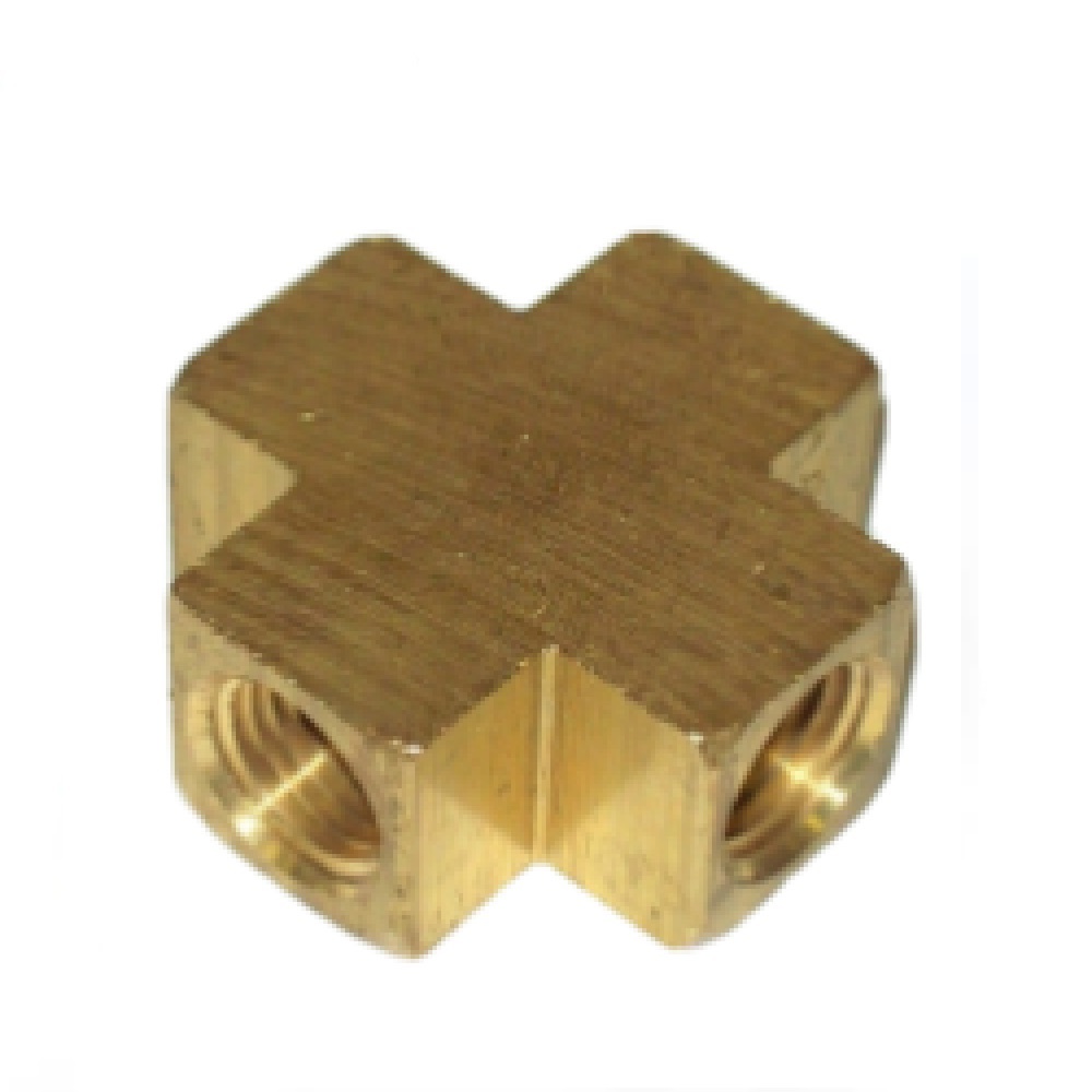 102A-C ANDERSON BRASS FITTING<BR>3/8" NPT FEMALE CROSS